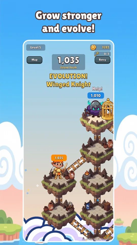 Screenshot: Arka grows and evolves